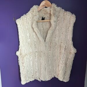 EUC real rabbit fur vest